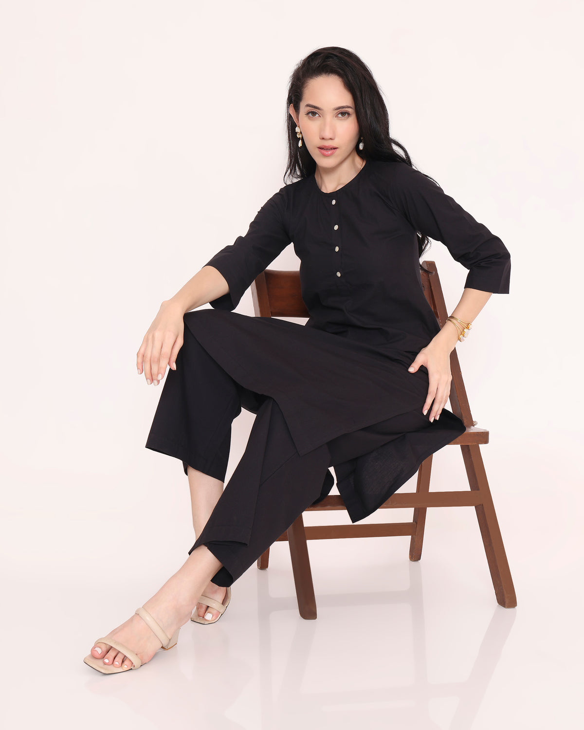 Black kurta set